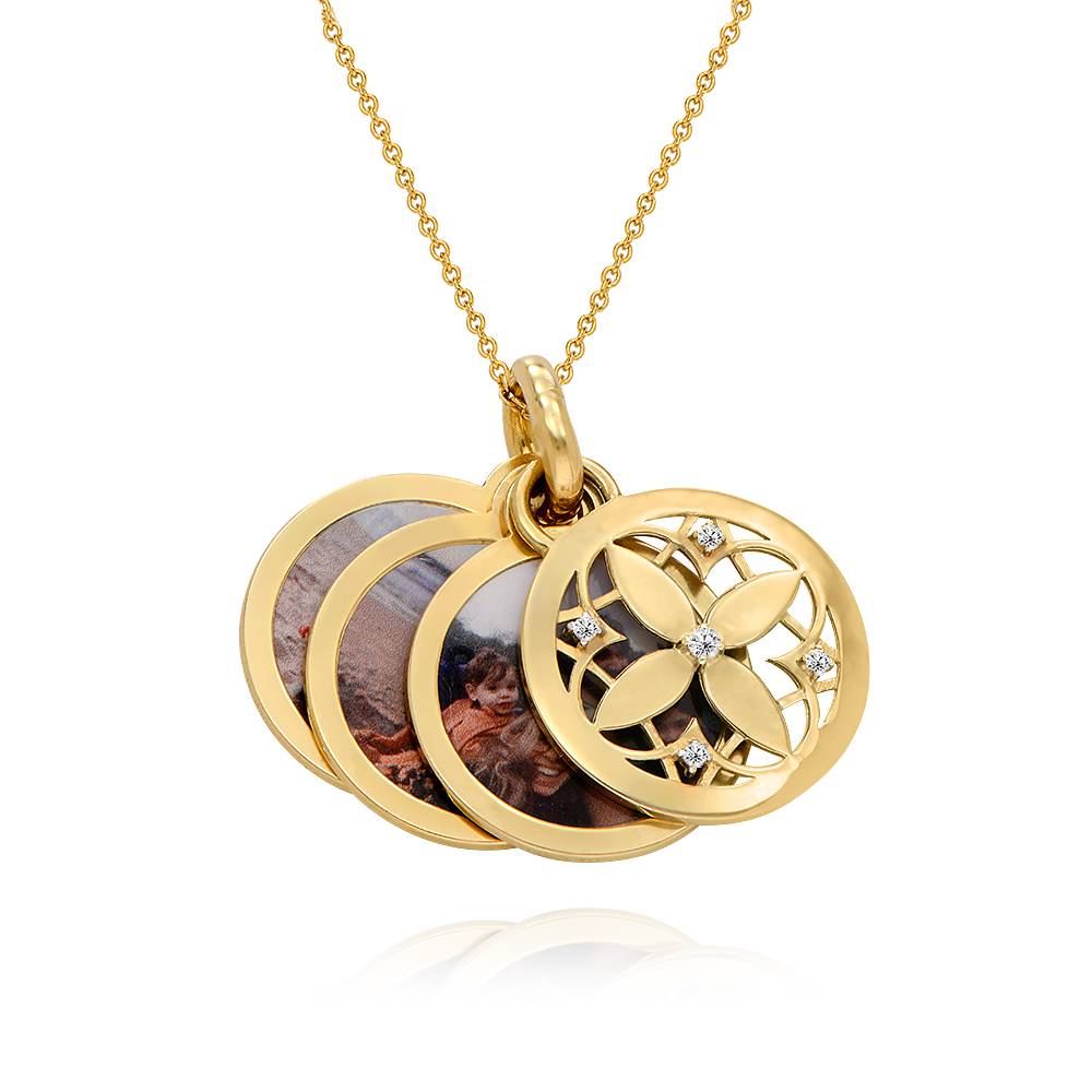 Floret Photo Pendant Necklace in 18ct Gold Plating product photo