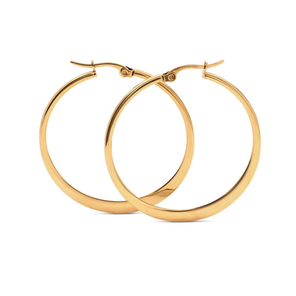 Florida Classic Hoops in Stainless Steel with Gold PVD-1 product photo