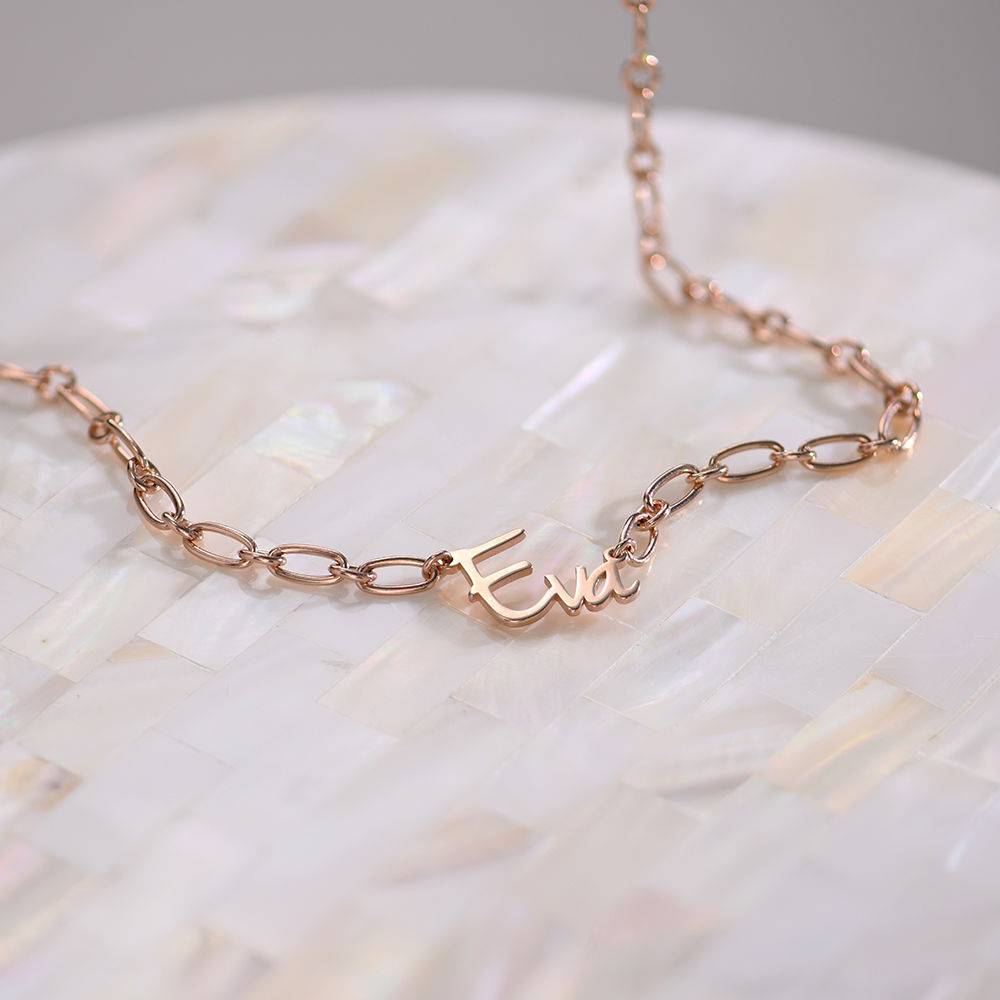 Flow Name Necklace in 18ct Rose Gold Plating product photo