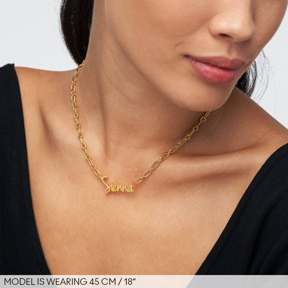 Flow Name Necklace in Gold Vermeil product photo