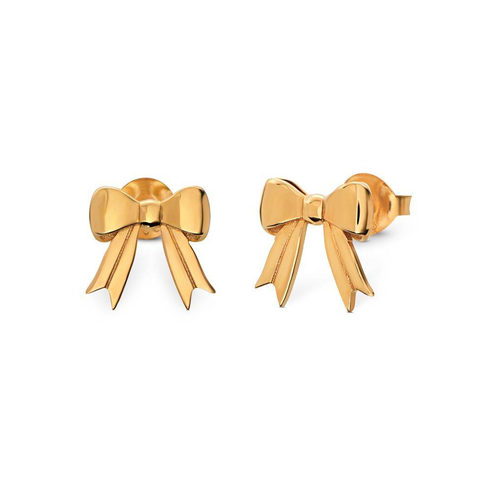 Forever Bows Stud Earrings in Gold Vermeil-4 product photo