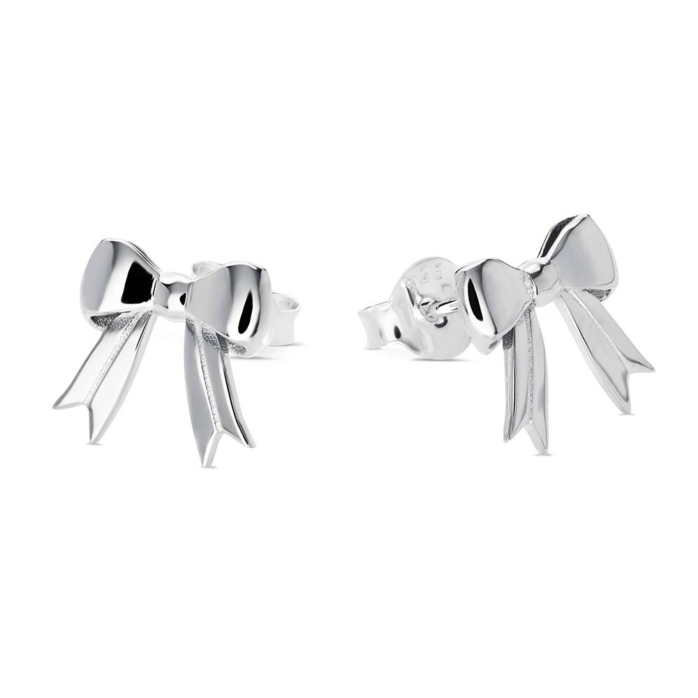 Forever Bows Stud Earrings in Sterling Silver-3 product photo