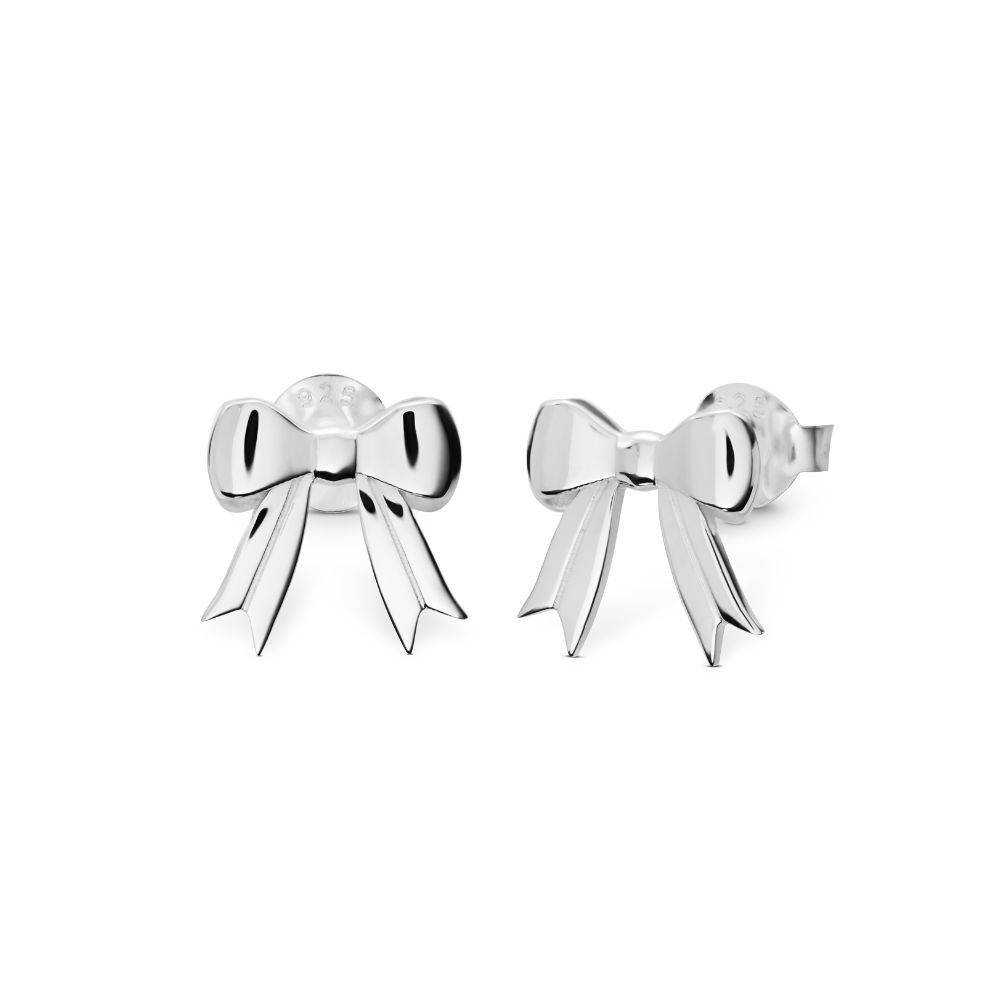 Forever Bows Stud Earrings in Sterling Silver-2 product photo