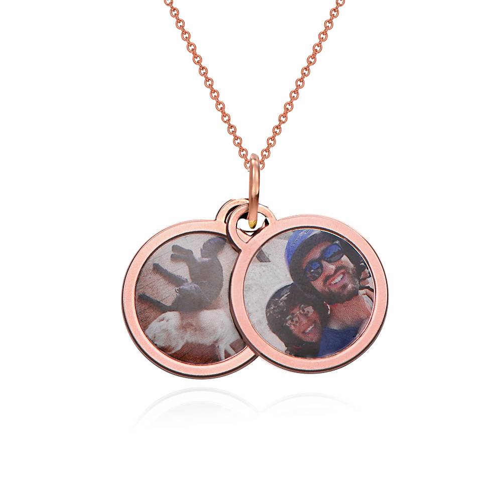 Forever Photo Pendant Necklace in 18K Rose Gold Plating product photo