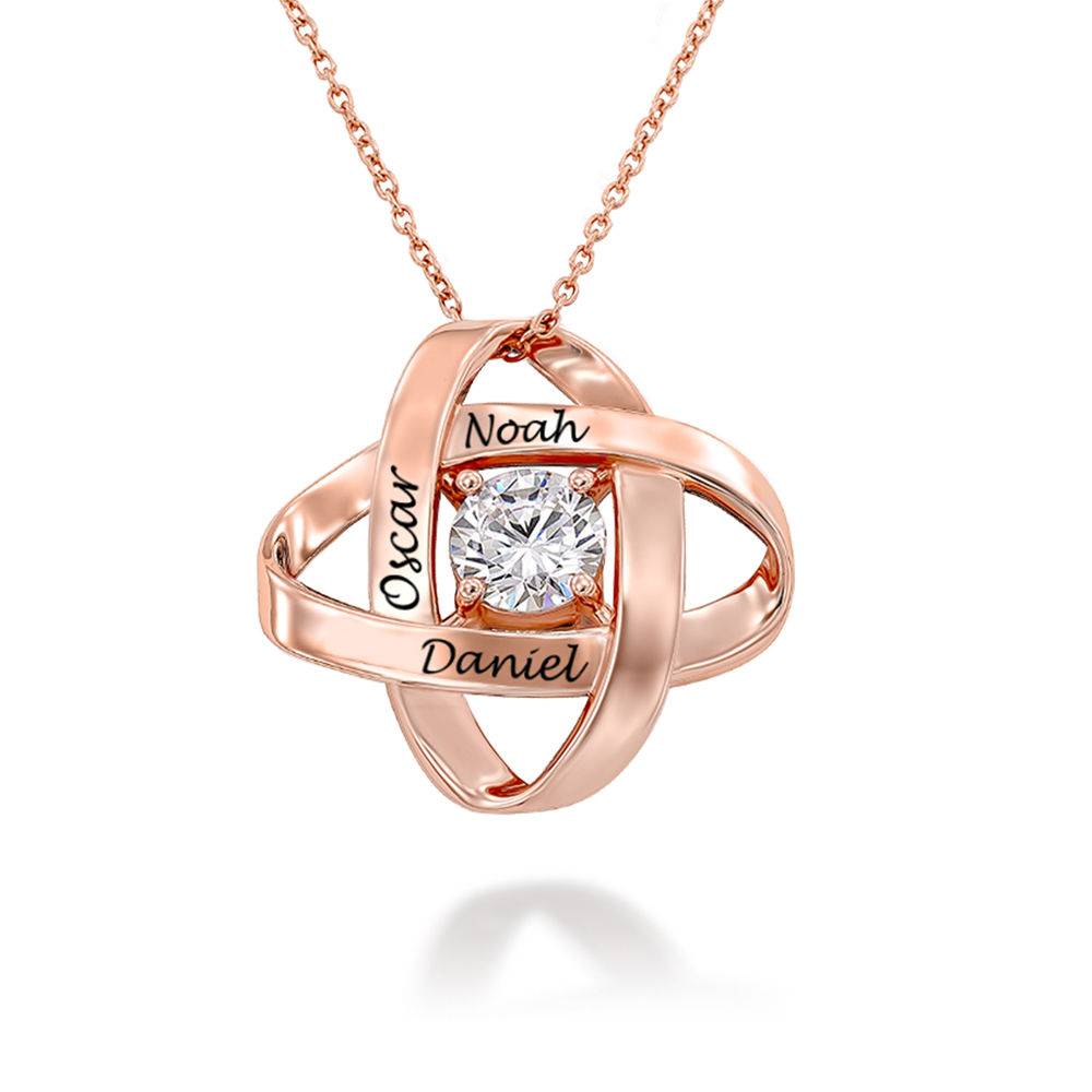 Galaxy Necklace with Cubic Zirconia in 18ct Rose Gold Vermeil-5 product photo