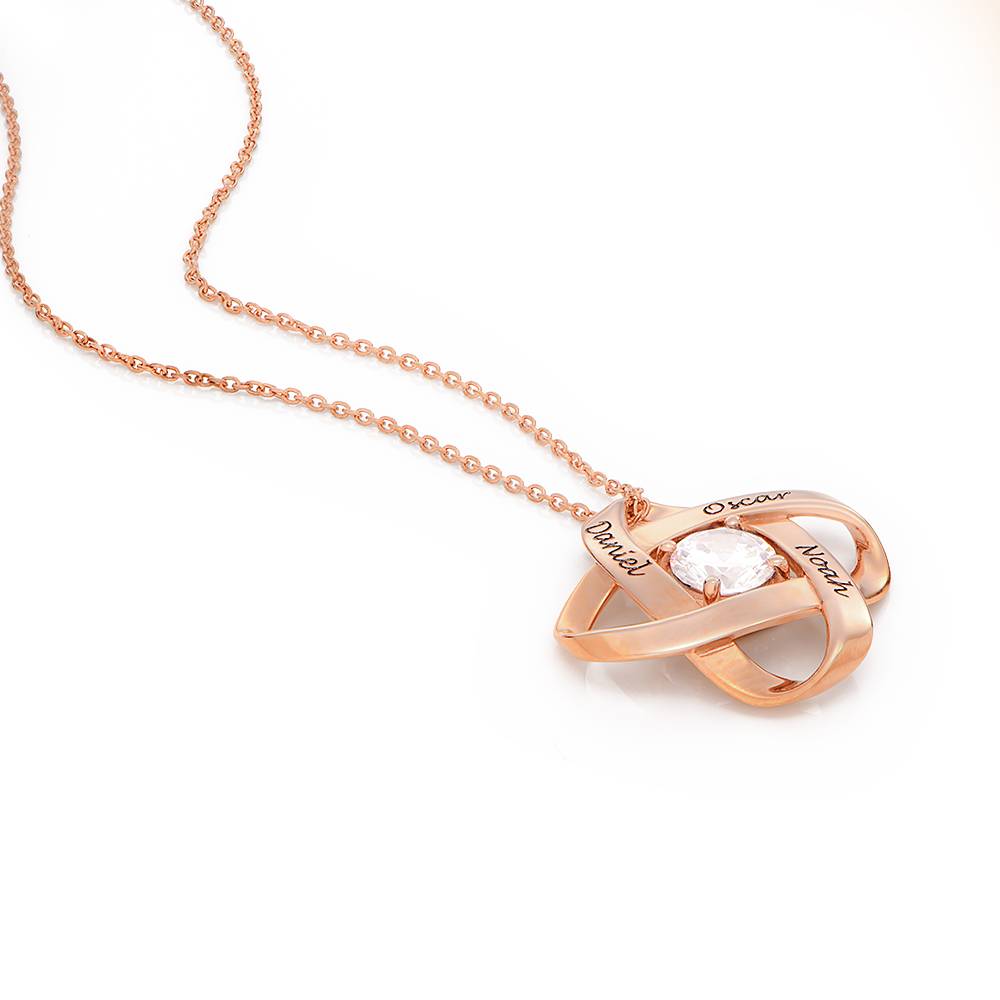 Galaxy Necklace with Cubic Zirconia in 18K Rose Gold Vermeil-3 product photo