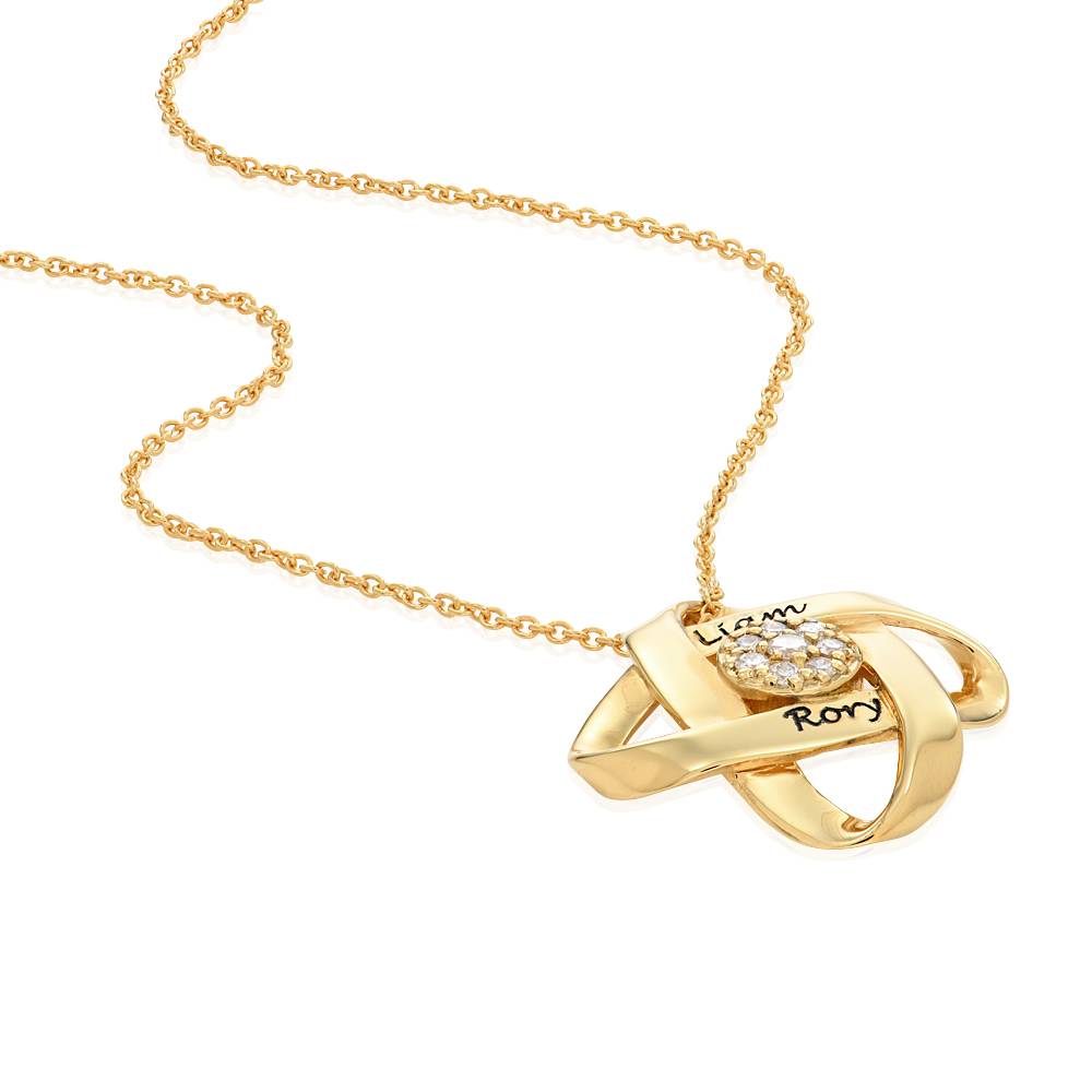 Galaxy Necklace with 0.19CT Diamonds in 18K Gold Plating-5 product photo