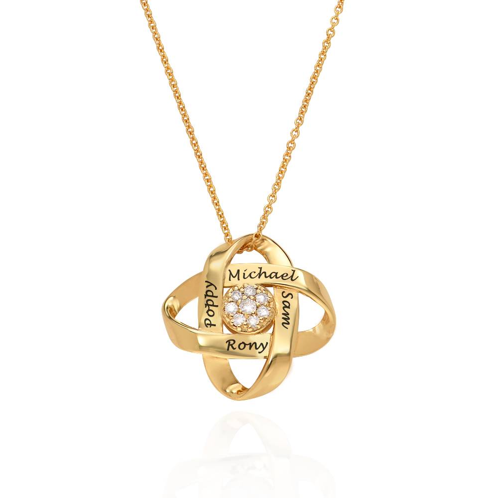 Collar con Nombre Estilo Galaxy con Diamante Chapado en Oro de 18K foto de producto