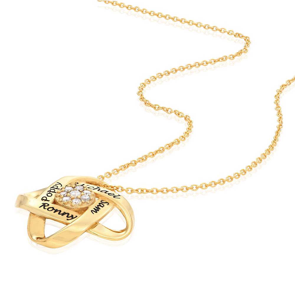 Collar con Nombre Estilo Galaxy con Diamante en Oro Vermeil de 18 Kt-5 foto de producto