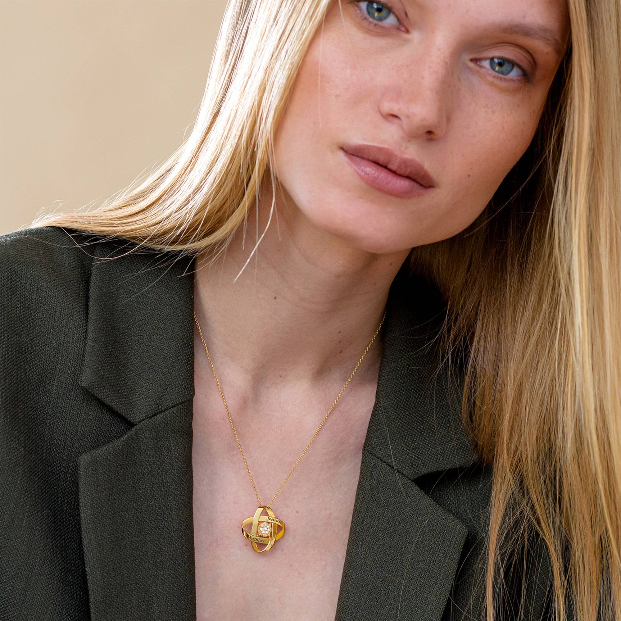 Galaxy Necklace with 0.19CT Diamonds in 18K Gold Vermeil-1 product photo