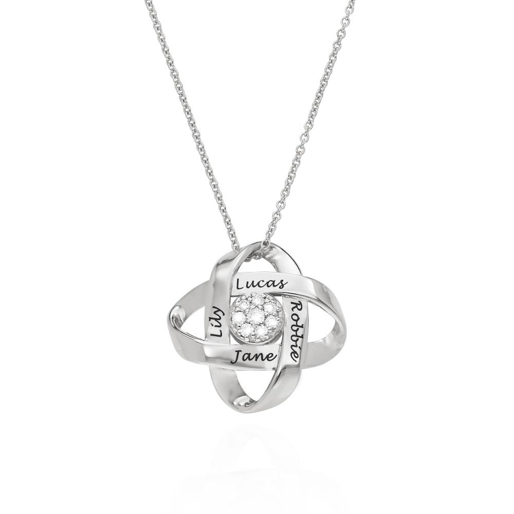 Galaxy Necklace with 0.19CT Diamonds in Sterling Silver-5 product photo