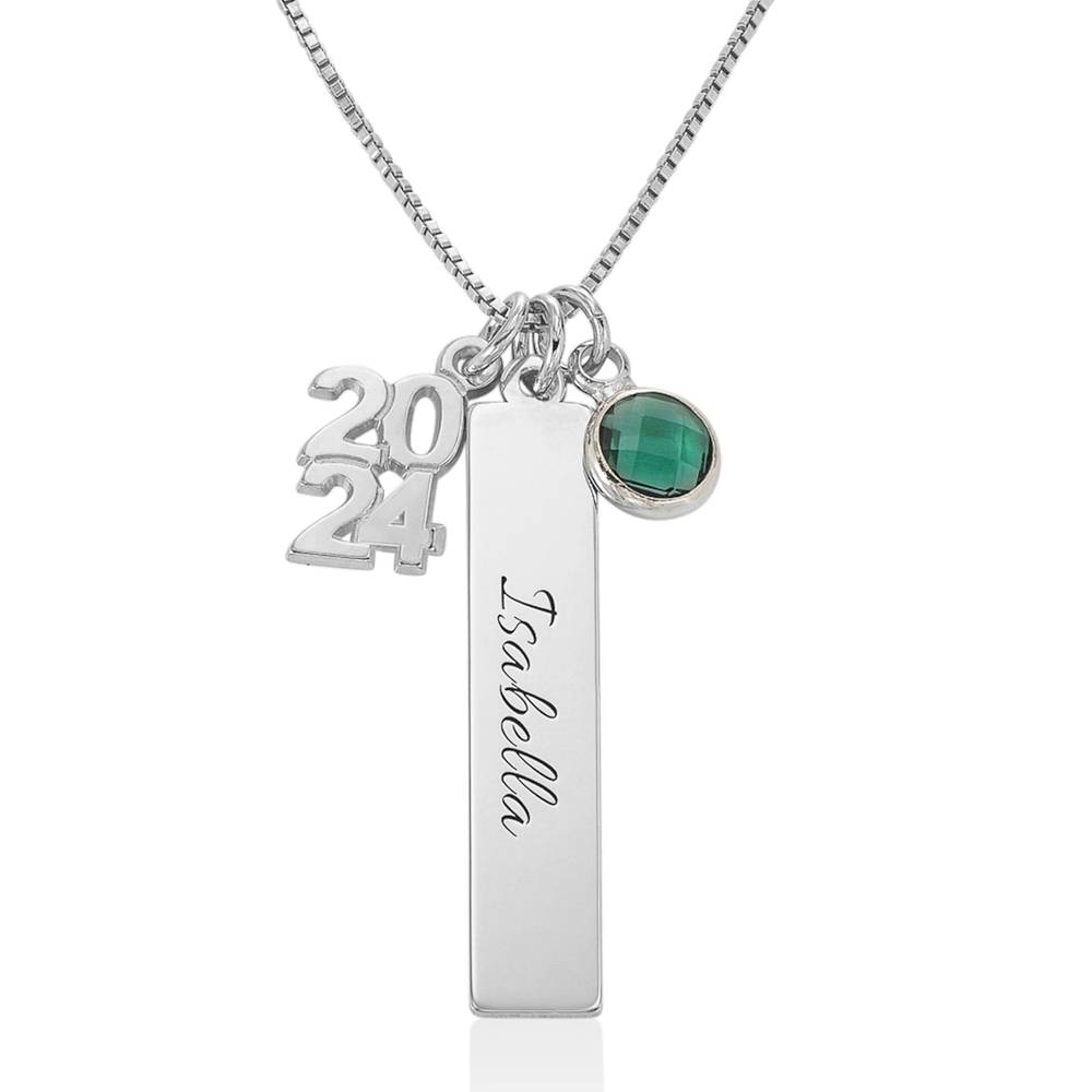 Personalised Charms Graduation Necklace in Sterling Silver product photo