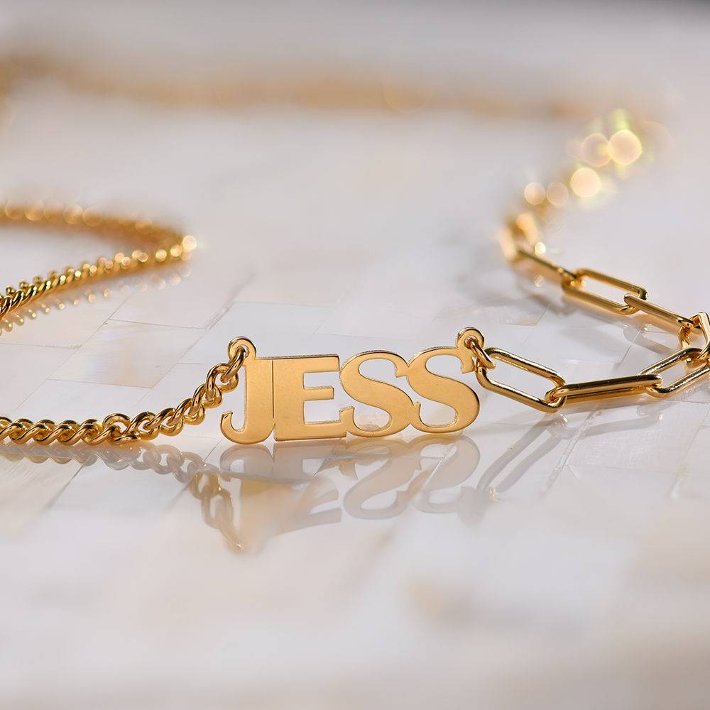 Bold Name Necklace in 18ct Gold Plating-5 product photo