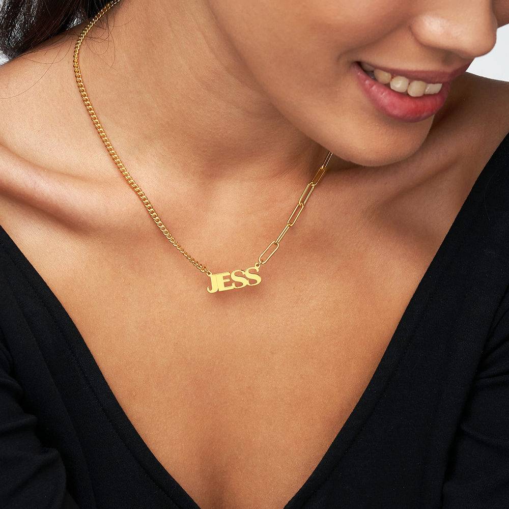Bold Name Necklace in 18ct Gold Vermeil-1 product photo