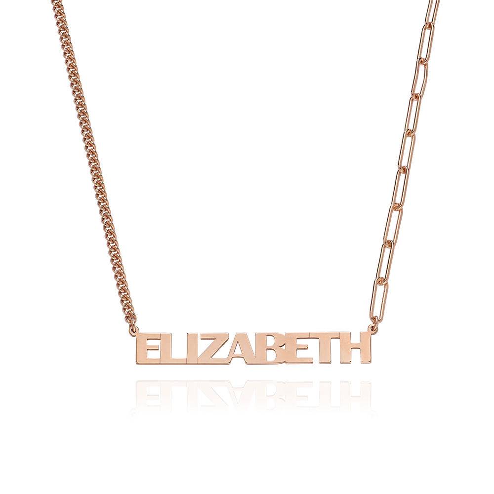 Bold Name Necklace in 18ct Rose Gold Plating product photo