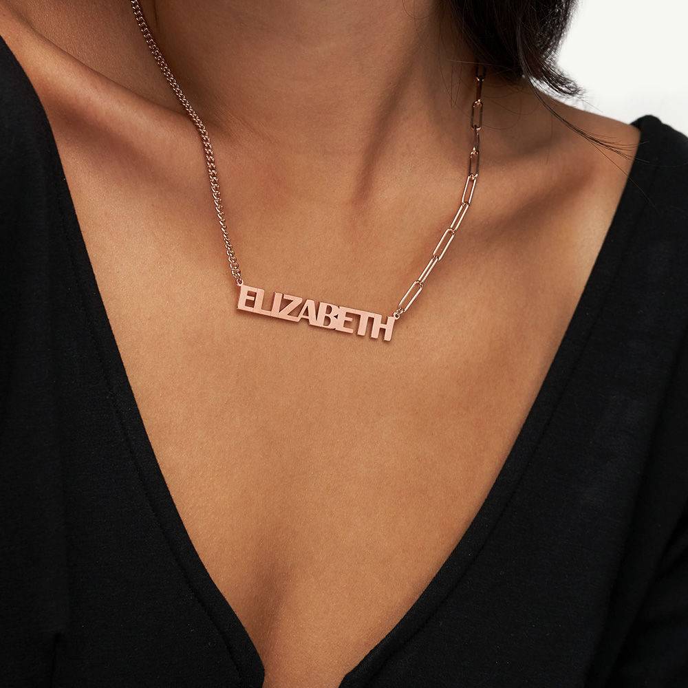 Bold Name Necklace in 18ct Rose Gold Plating-1 product photo