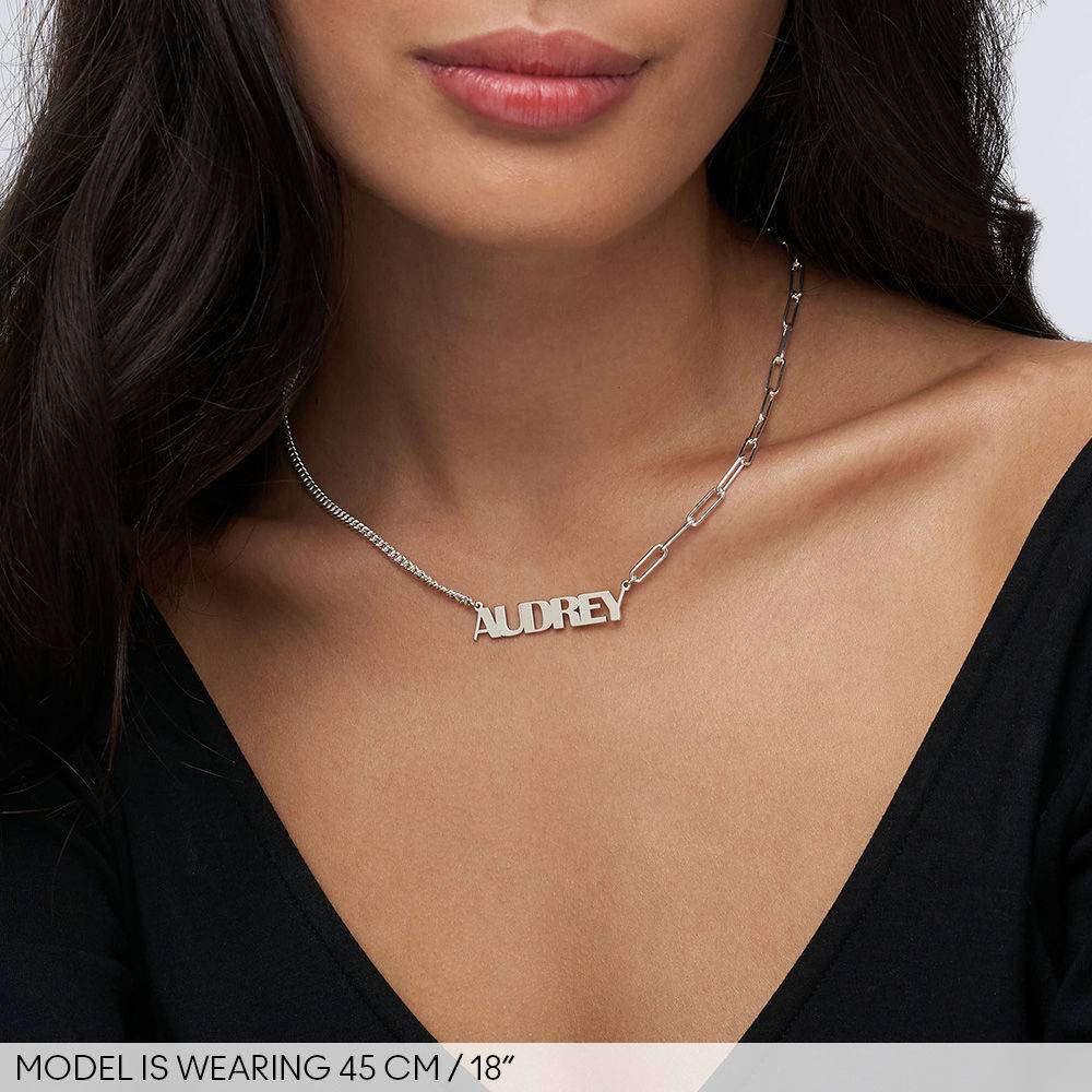 Bold Name Necklace in Sterling Silver product photo