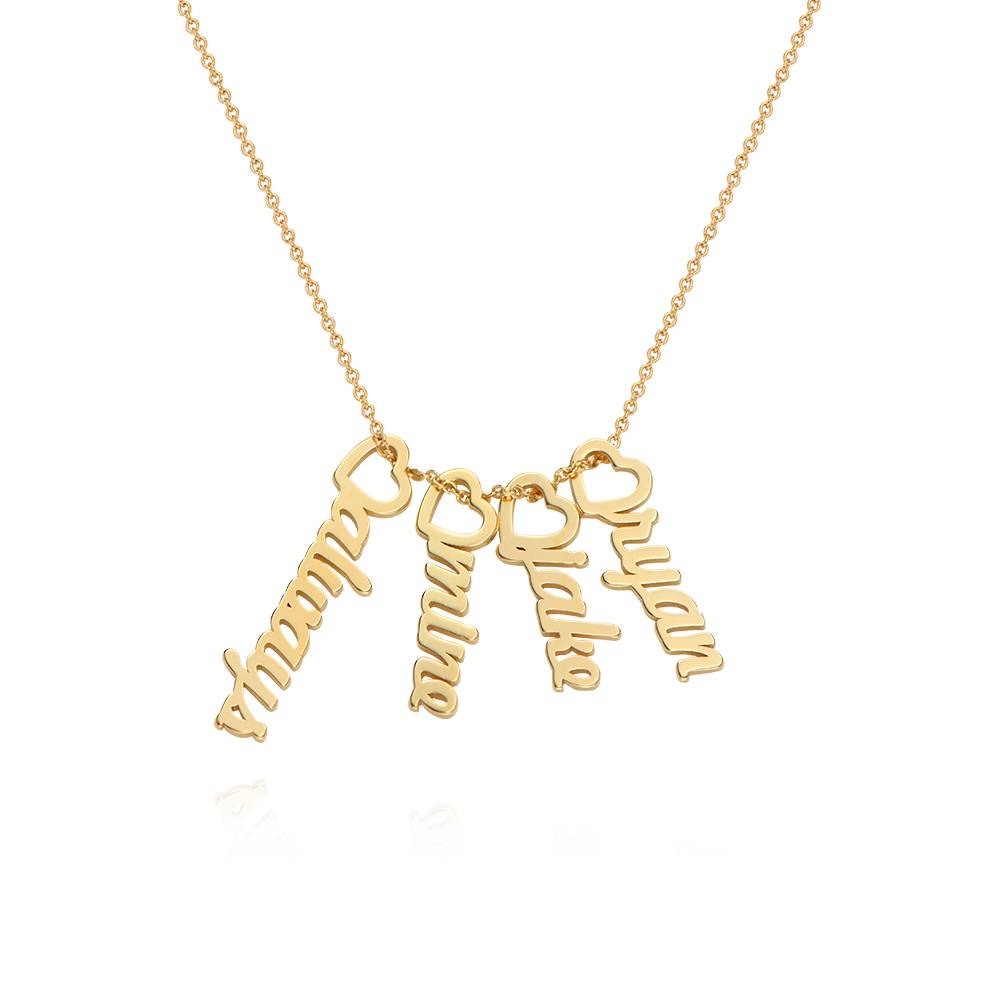 Heart Drop Vertical Name Necklace in 18ct Gold Plating-1 product photo