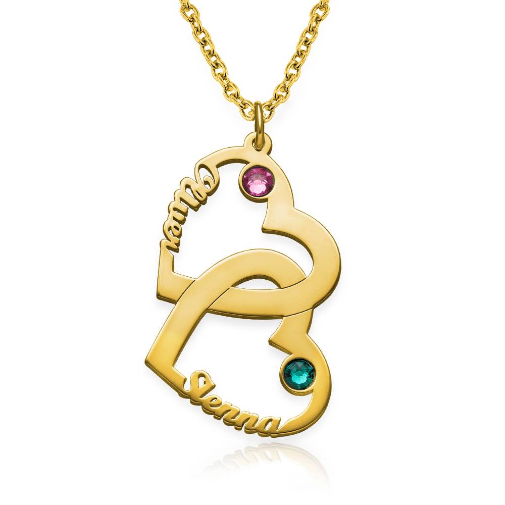 Heart in Heart Necklace in 18k Gold Plating-4 product photo