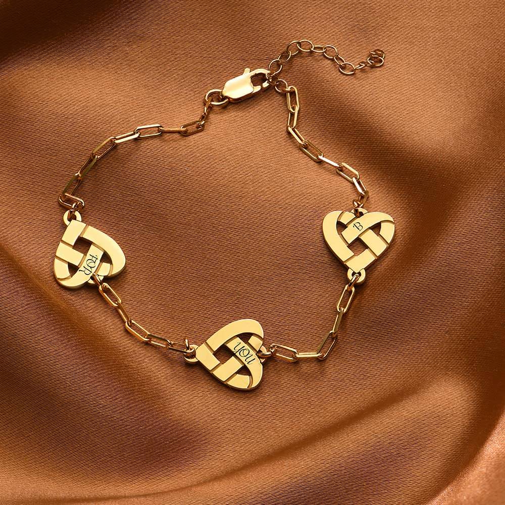 Heart Knot Bracelet in 18ct Gold Plating-3 product photo