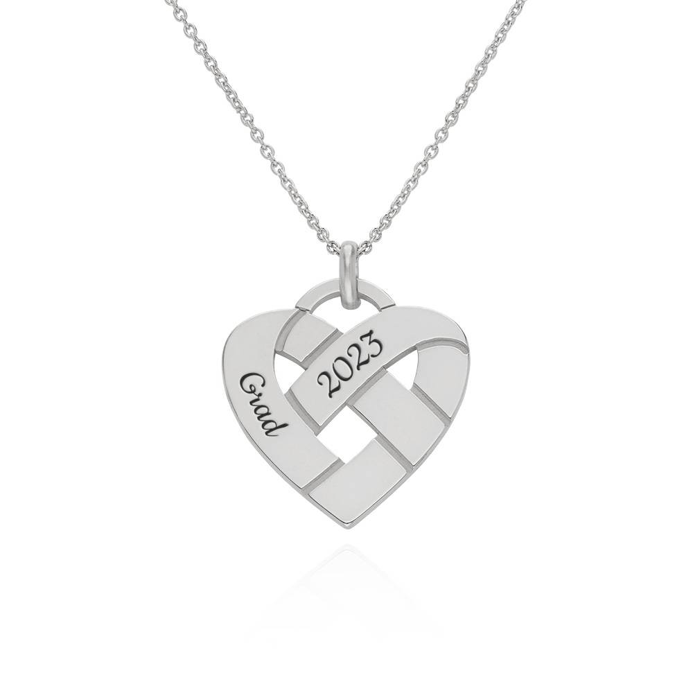 Heart Knot Necklace in Sterling Silver-4 product photo