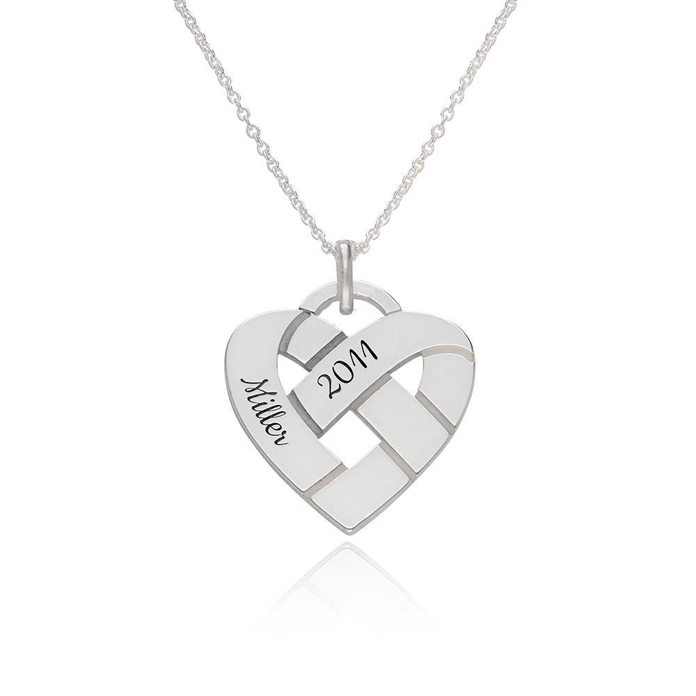 Heart Knot Necklace in Sterling Silver-6 product photo