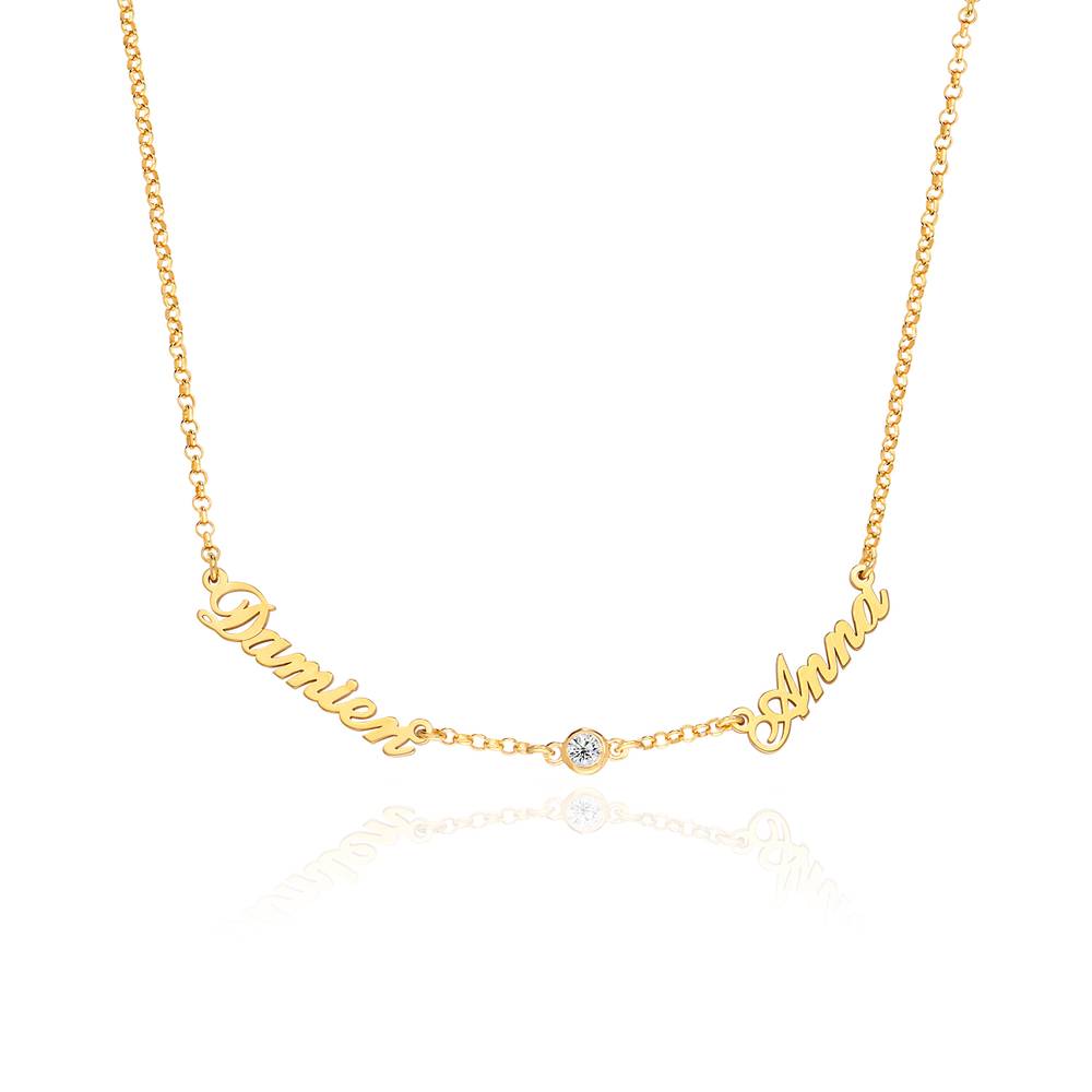 Heritage 0.10CT Diamond Multiple Name Necklace in 18ct Gold Plating product photo