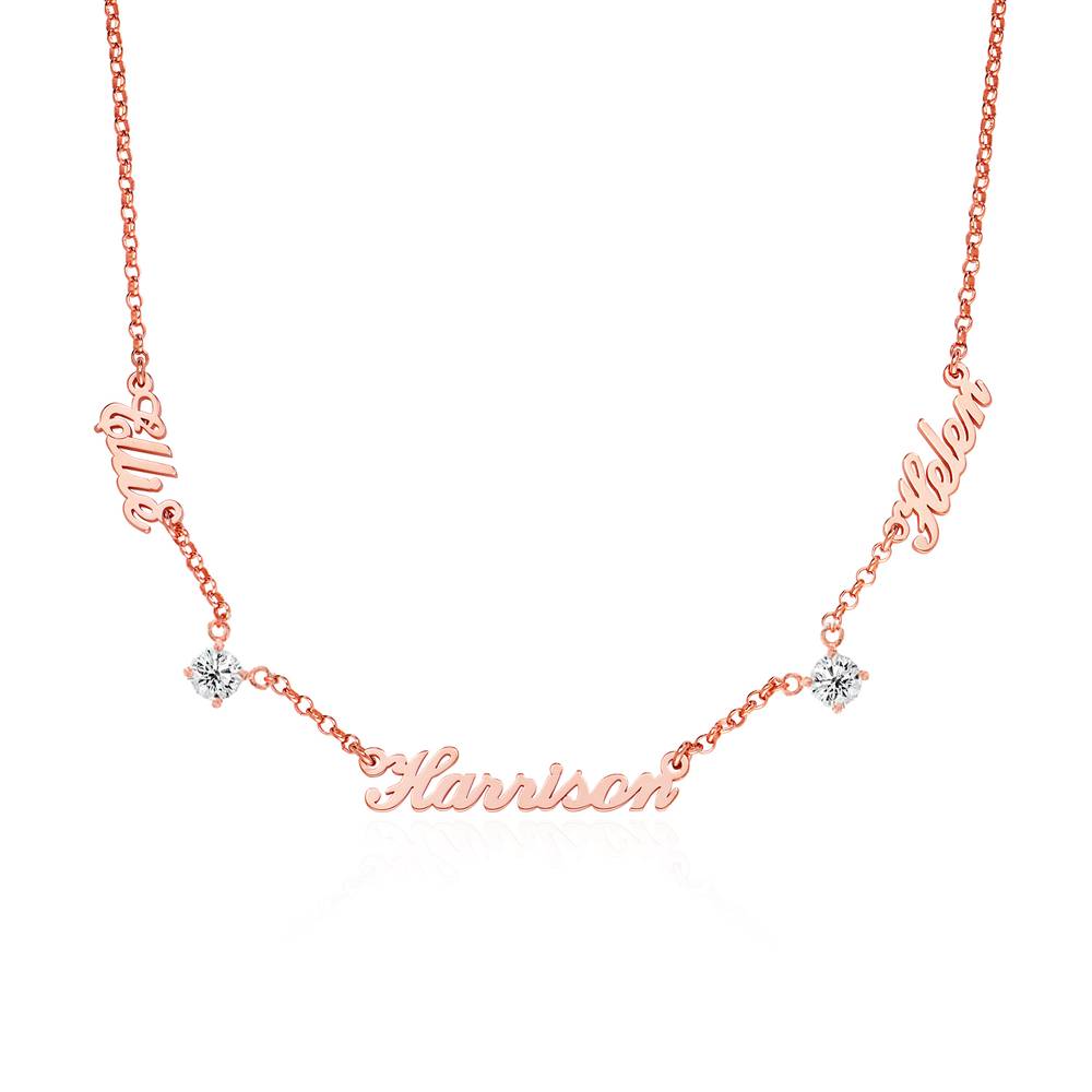 Heritage 0.30CT Diamond Multiple Name Necklace in 18ct Rose Gold product photo