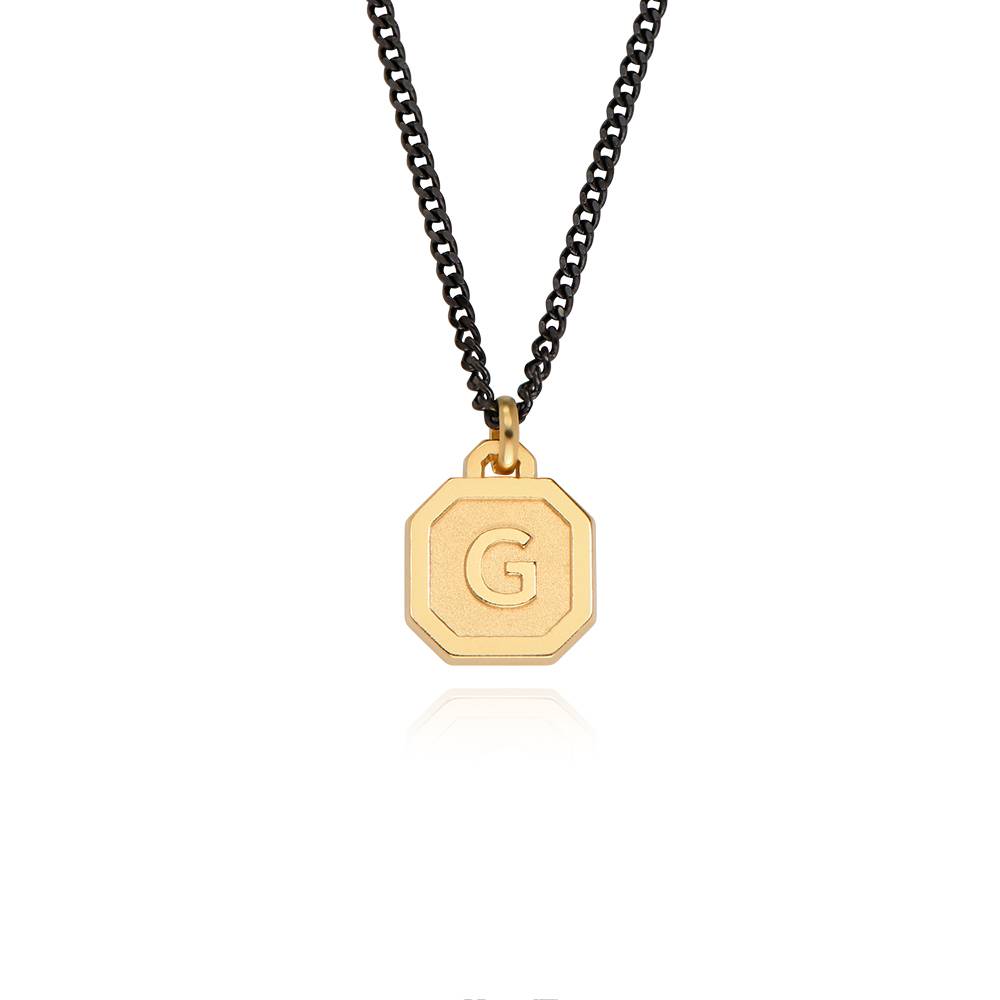 Heritage Initial Necklace for Men in 18ct Gold Plating-5 product photo