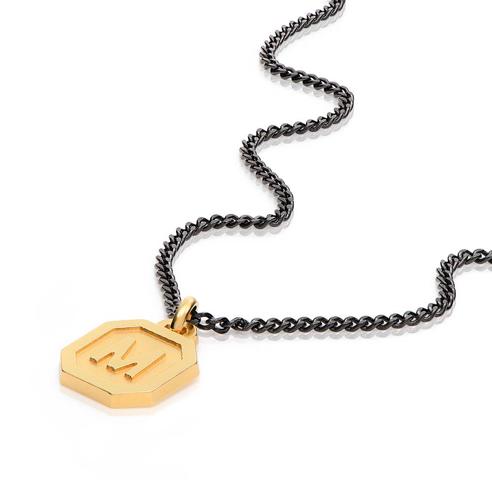 Heritage Initial Necklace for Men in 18K Gold Vermeil-4 product photo