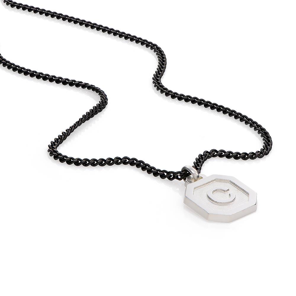 Heritage Initial Necklace for Men in Sterling Silver-1 product photo
