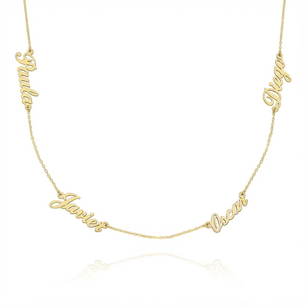 Heritage Meervoudige Naamketting in 10k Geelgoud