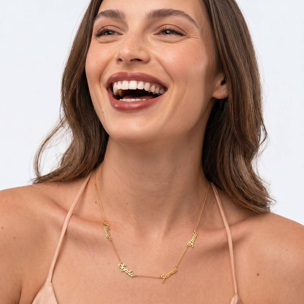 Heritage Multiple Name Necklace in 10ct Solid Yellow Gold-2 product photo