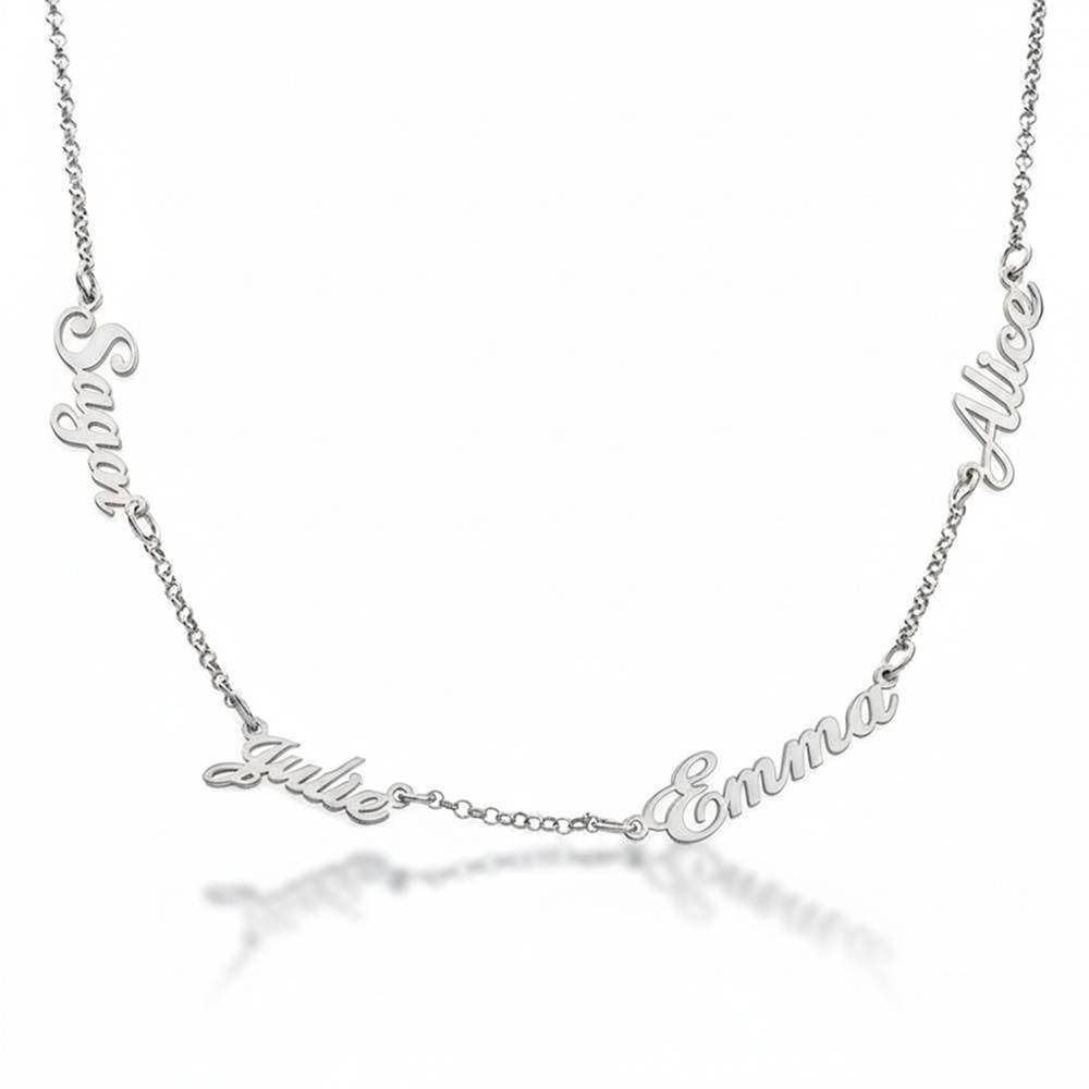 Heritage Meervoudige Naamketting in Zilver