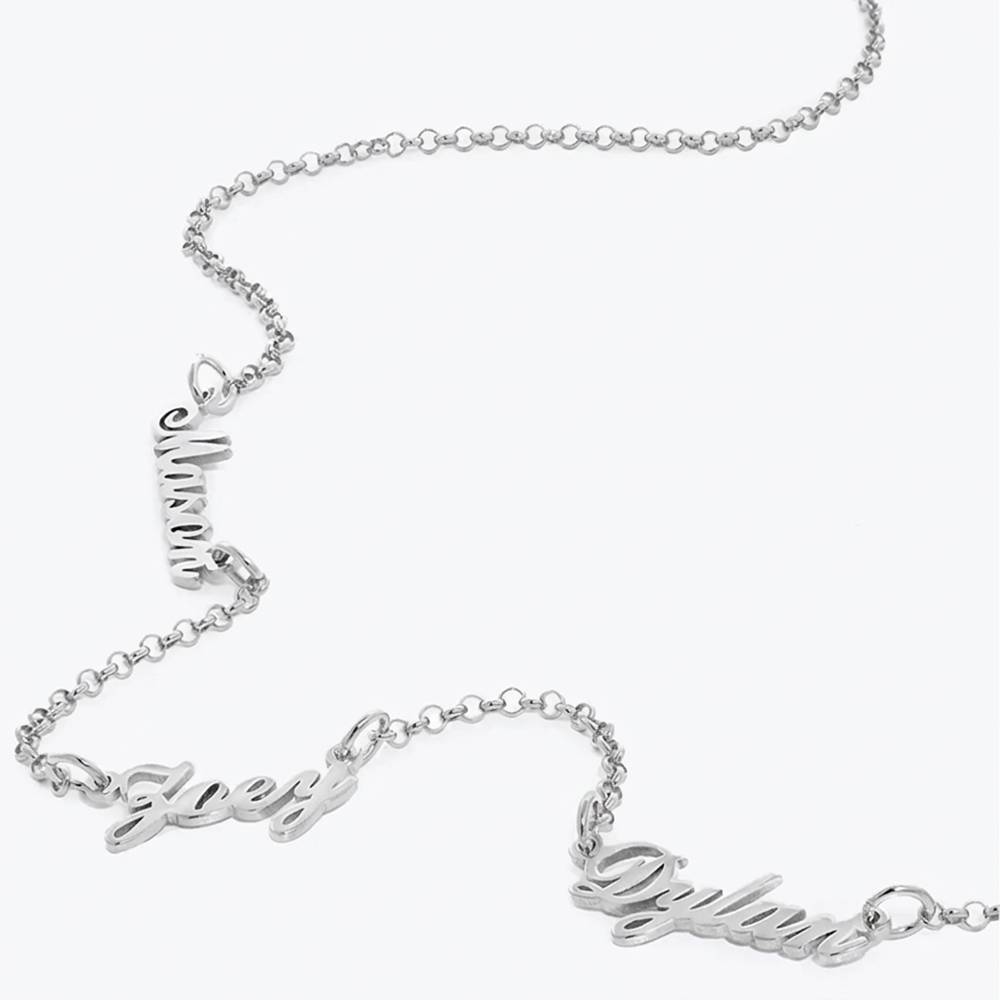 Heritage Multiple Name Necklace in Silver-5 product photo