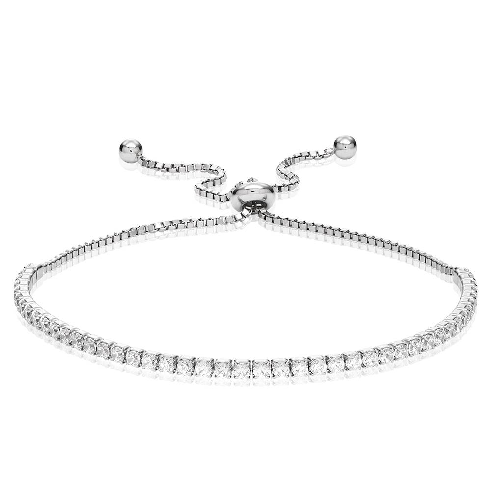 Holly Adjustable Tennis Bracelet with Cubic Zirconia in Sterling Sillver product photo