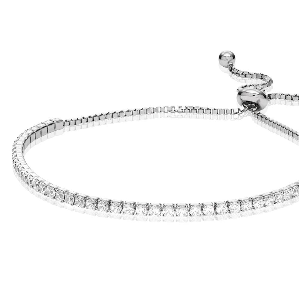 Holly Adjustable Tennis Bracelet with Cubic Zirconia in Sterling Sillver-4 product photo