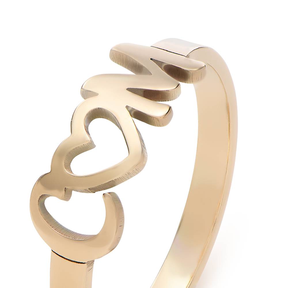 I Heart You Initial Ring in 14K Yellow Gold-2 product photo