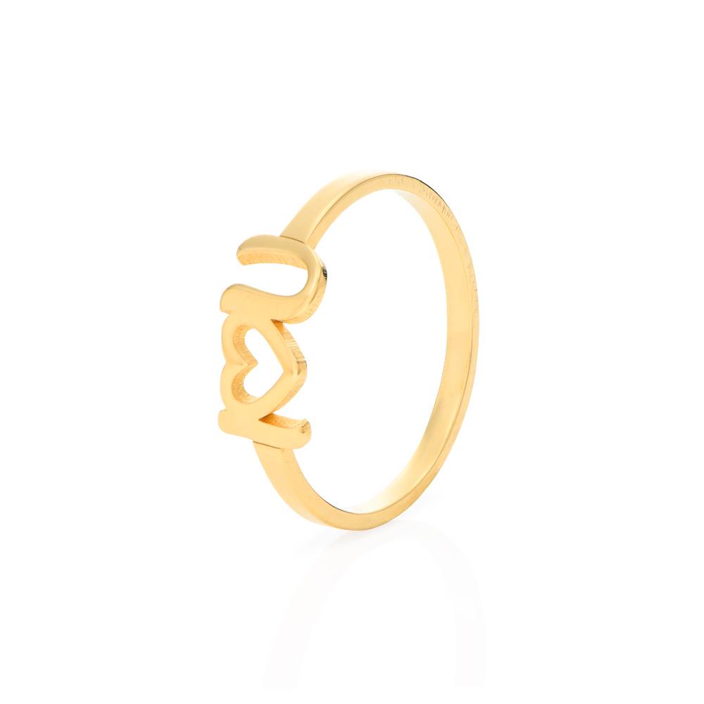 I Heart You Initial Ring in 18K Gold Plating-1 product photo