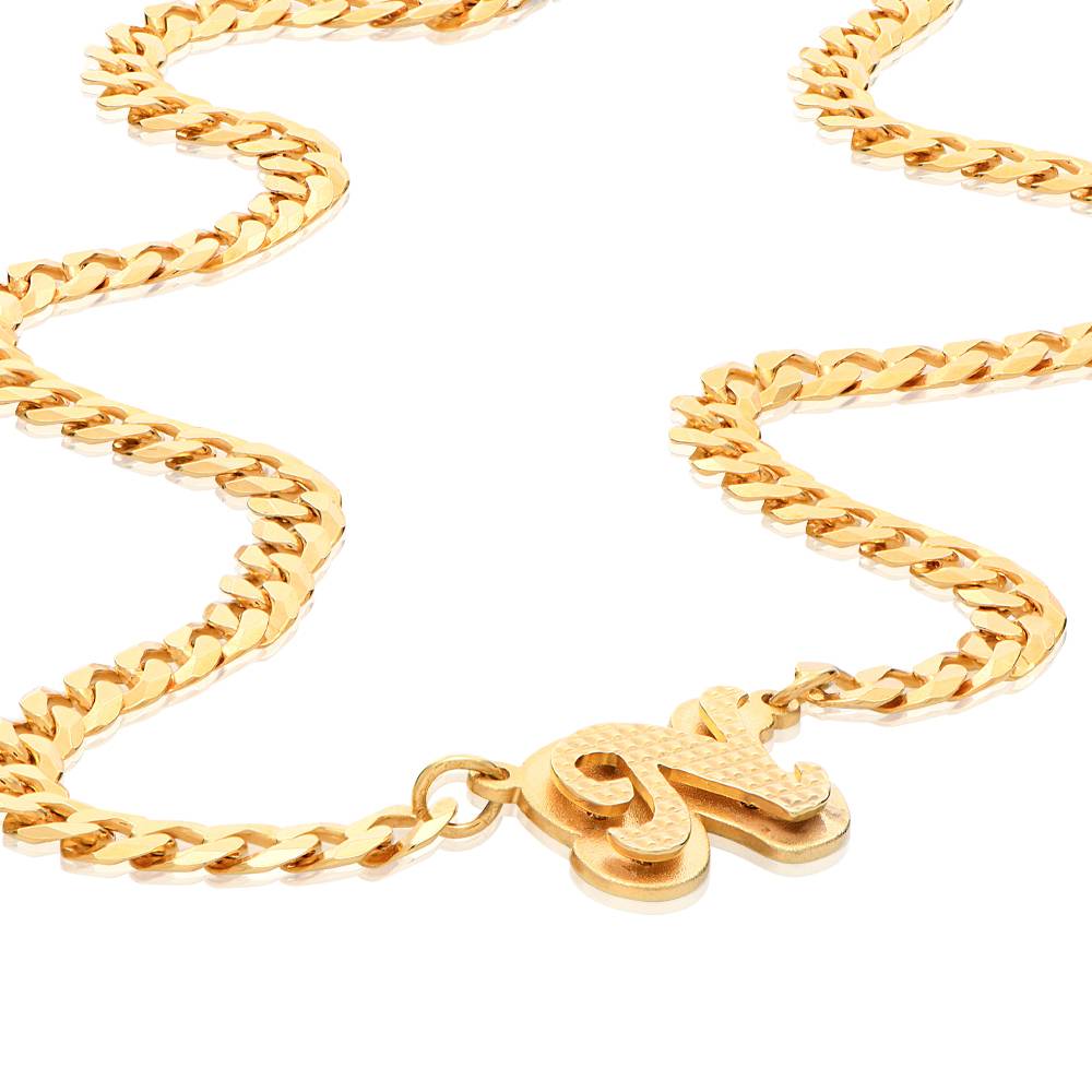 Iconic Double Plated Initial Necklace in 18K Gold Plating-4 product photo