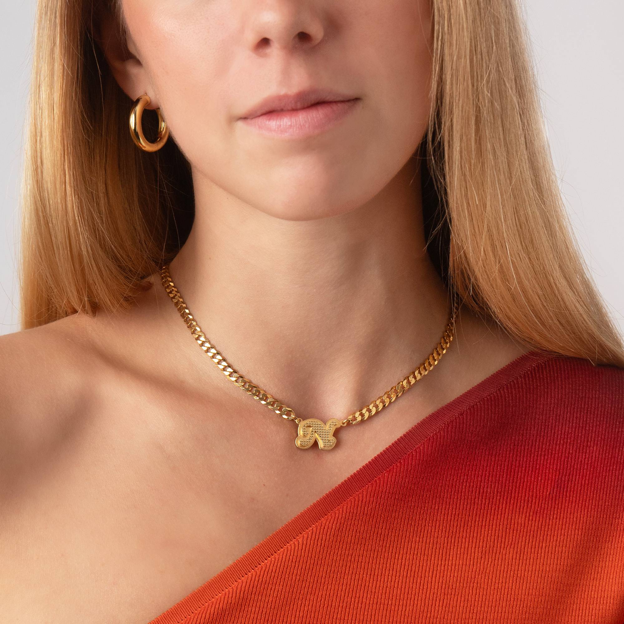 Iconic Double Plated Initial Necklace in 18K Gold Plating-1 product photo