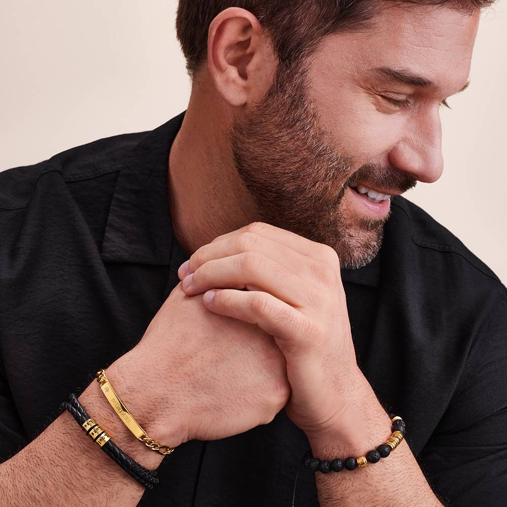 Amigo ID-Armband med Diamant till Män i 18k Guldplätering-5 Amigo ID-Armband med Diamant till Män i 18k Guldplätering-5 produktbilder