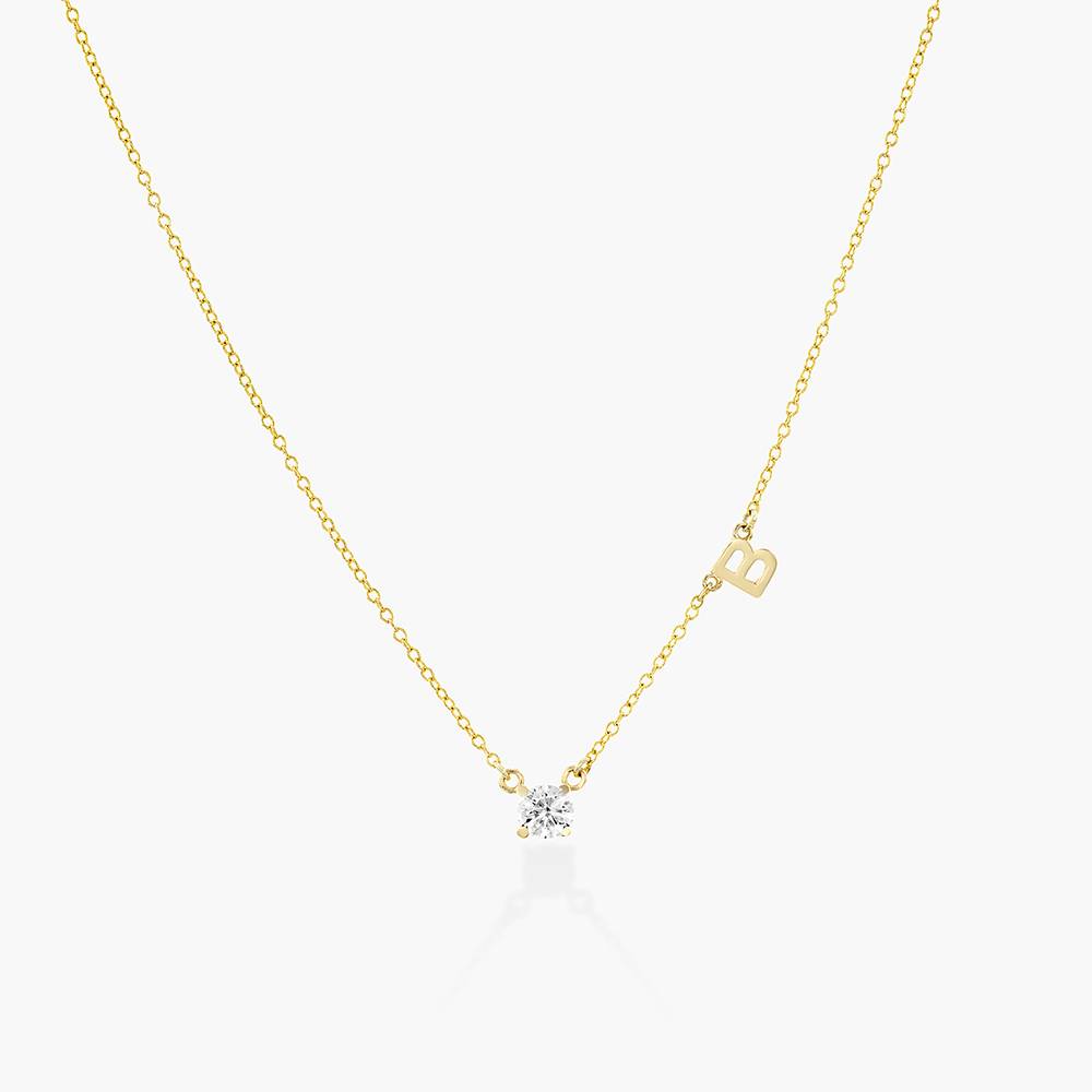 Mia Initialen Halskette mit 0,3 ct Premium-Diamant - 585er Gelbgold Produktfoto