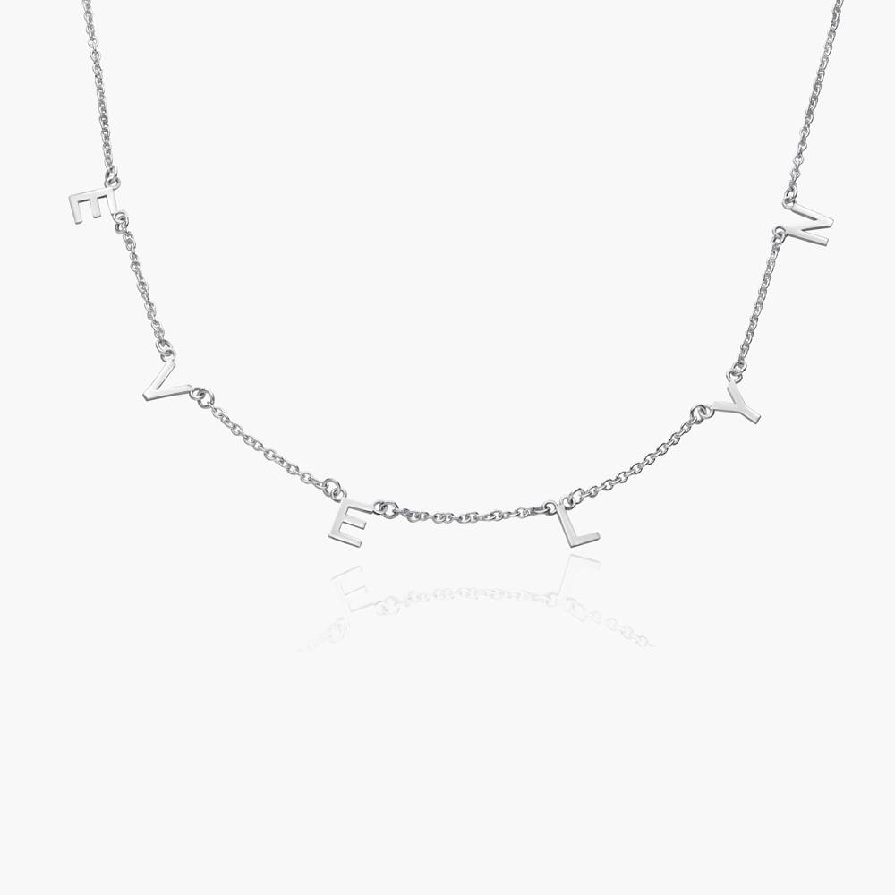 Mia Halskette mit Initialen - 585er Weißgold-1 Produktfoto