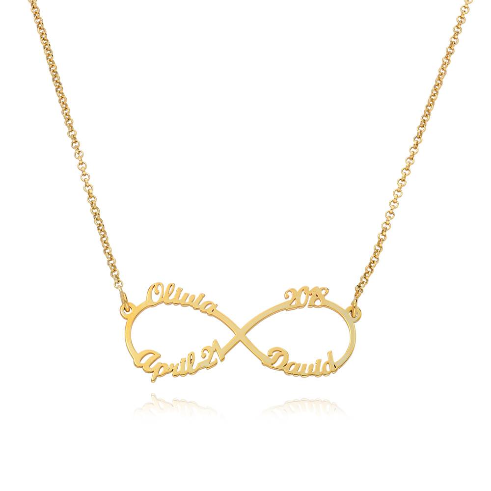 Infinity Necklace with 4 Names with in 18ct Gold Plating-1 product photo