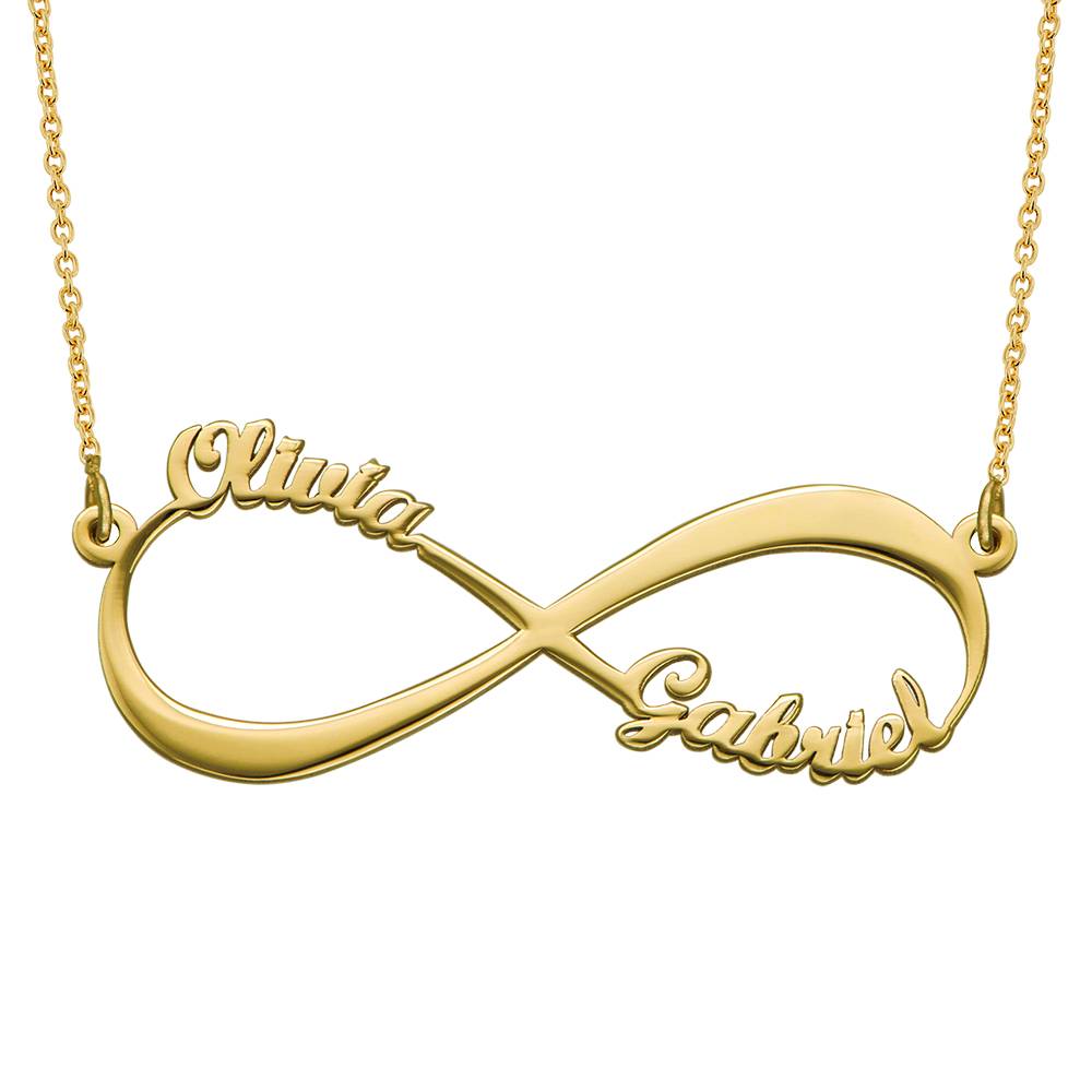 Infinity Naamketting in 14k Goud