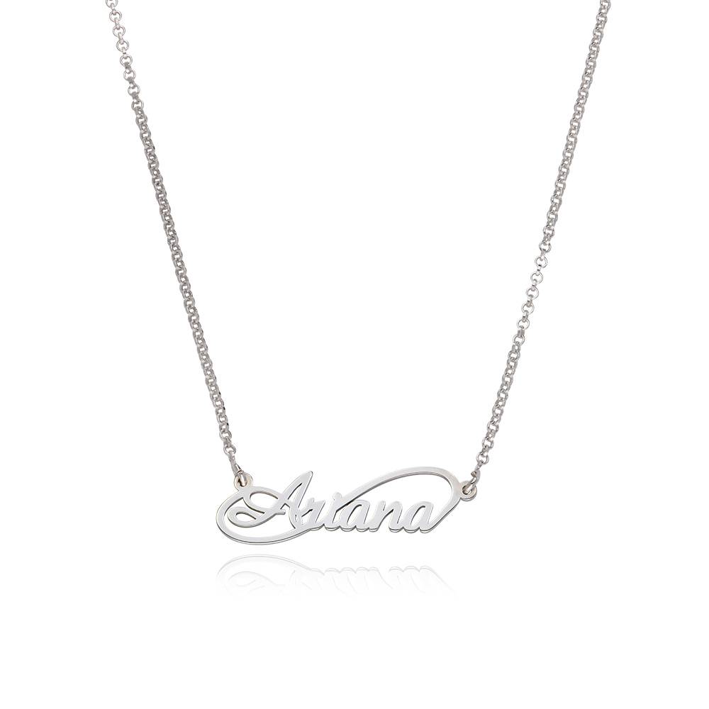 Signature Infinity Style Name Necklace in Sterling Silver product photo