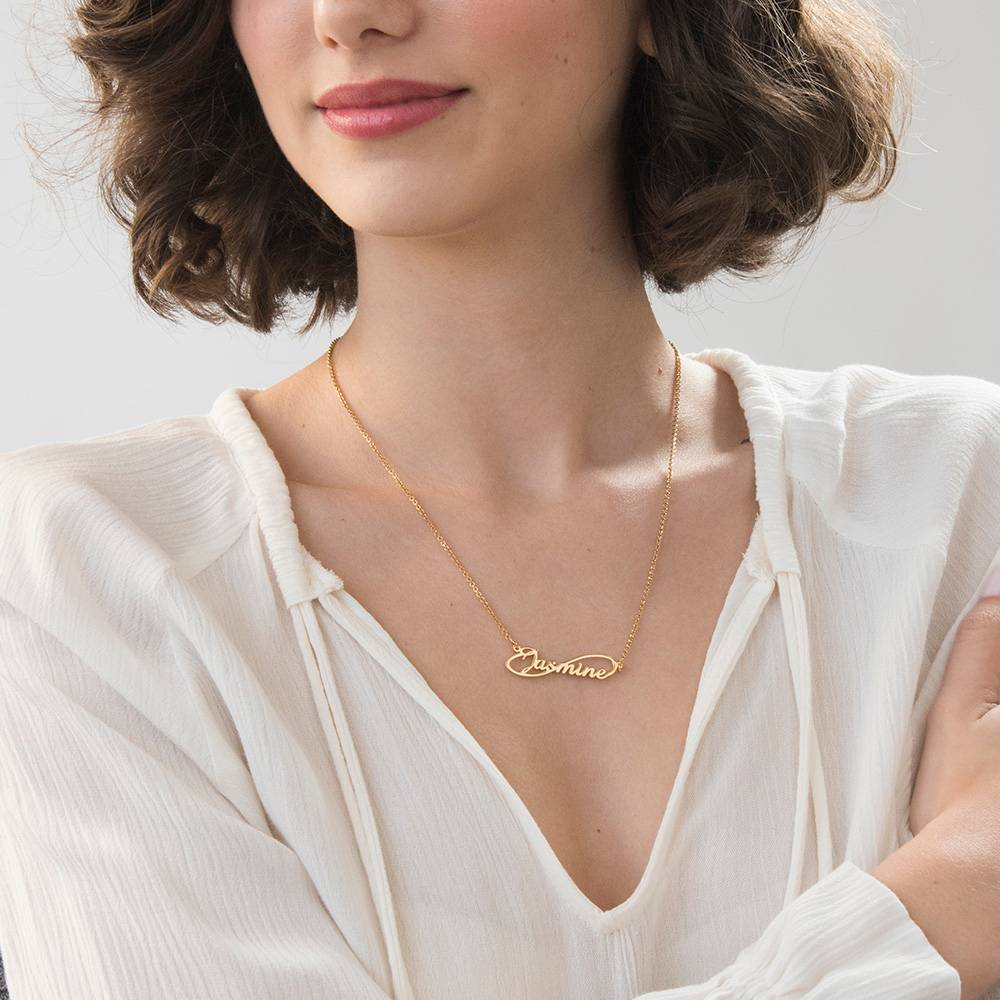 Infinity Style Name Necklace in 18ct Gold Vermeil-2 product photo