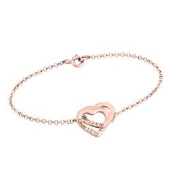 Bracciale Arkano - Rigido a Manetta in Oro Bianco - Oro Rosa 18 Carati e Fibra di Carbonio