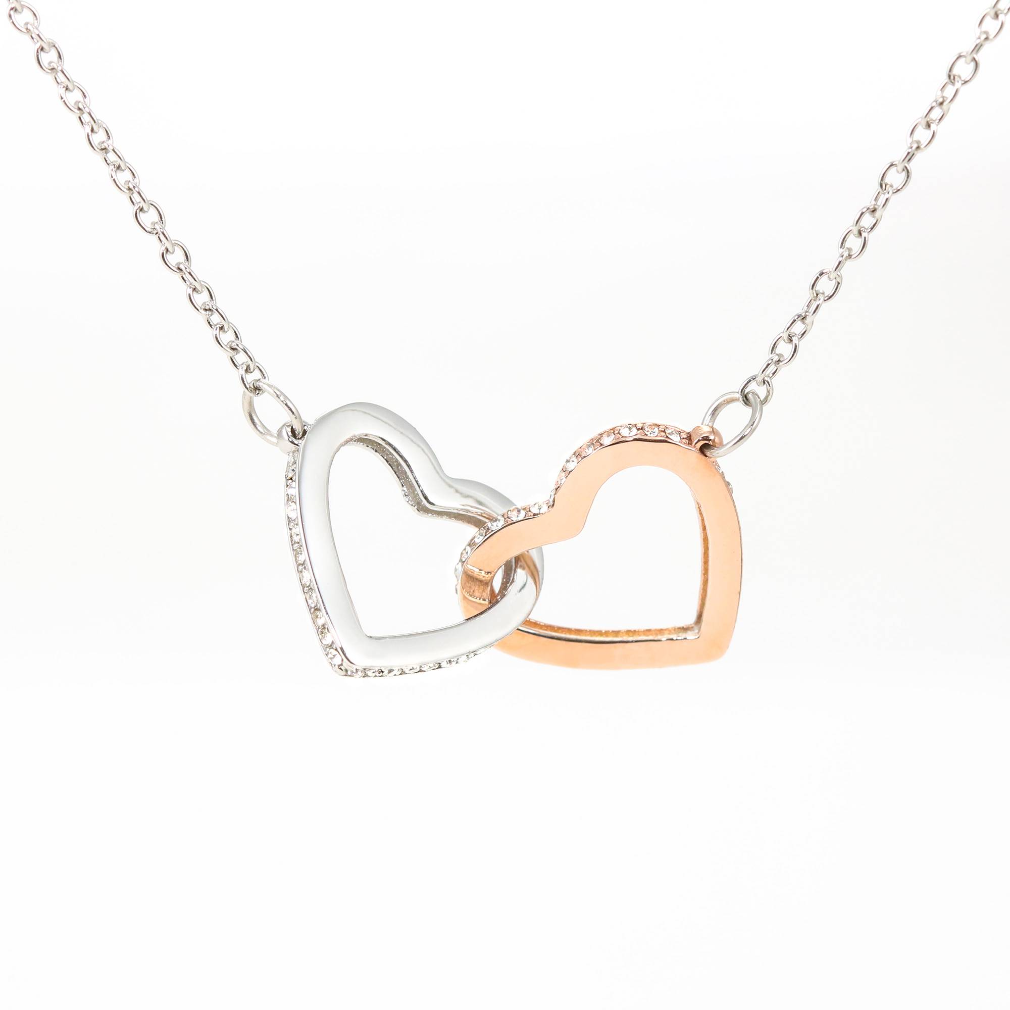 Interlocking Heart Necklace in Stainless Steel-1 product photo